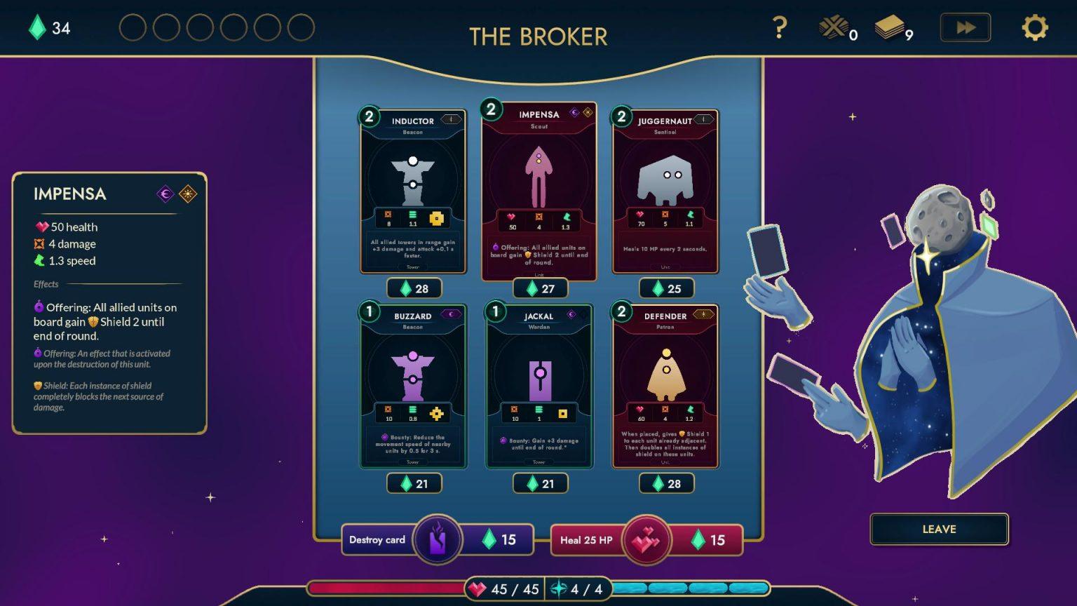 Shop Arbiters Dream Tower Defense Deckbuilder Roguelike